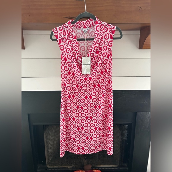 Tommy Bahama Dresses & Skirts - Tommy Bahama Pink and White Mini Dress